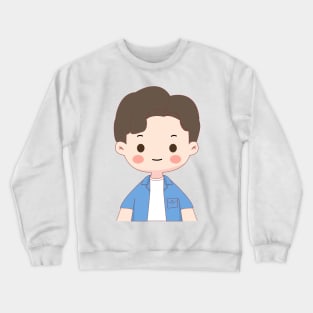 cute handsome boy Crewneck Sweatshirt